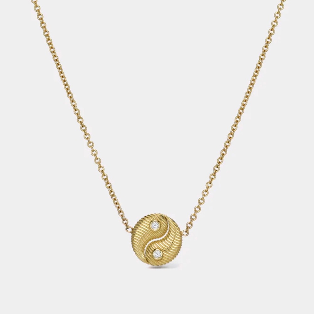 Retrouvai MINI ALL GOLD YIN YANG PENDANT Excellent Condition